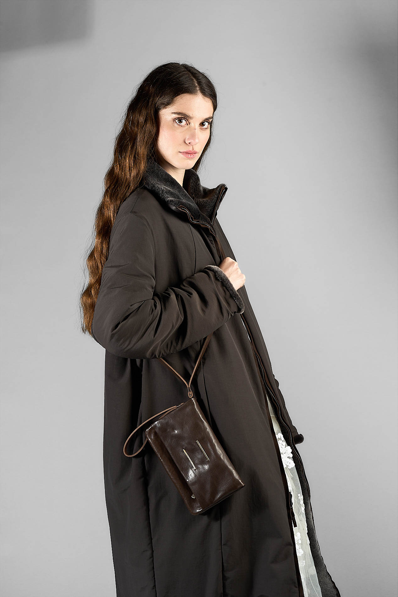 DANIELE BASTA LEATHER AND SILVER JACKET